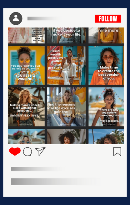 Empowering Women Social Media Content: 50 Posts & 50 Stories